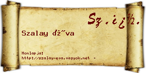 Szalay Éva névjegykártya
